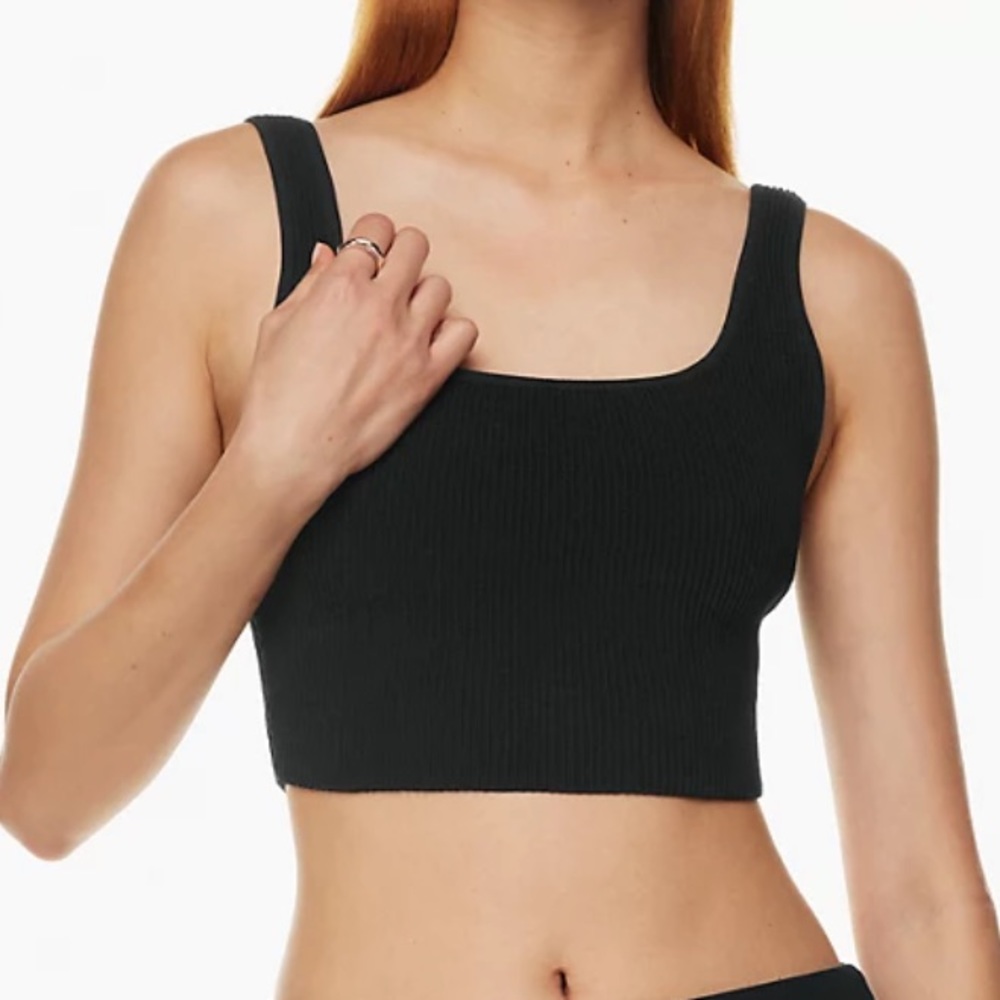 Aritizia | Square Neck Babaton Sculpt Knot Cropped Tank